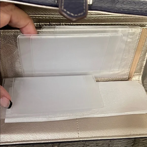 NWT - NINE WEST CHECKBOOK WALLET Colorado SLG - Plum - Picture 7 of 9